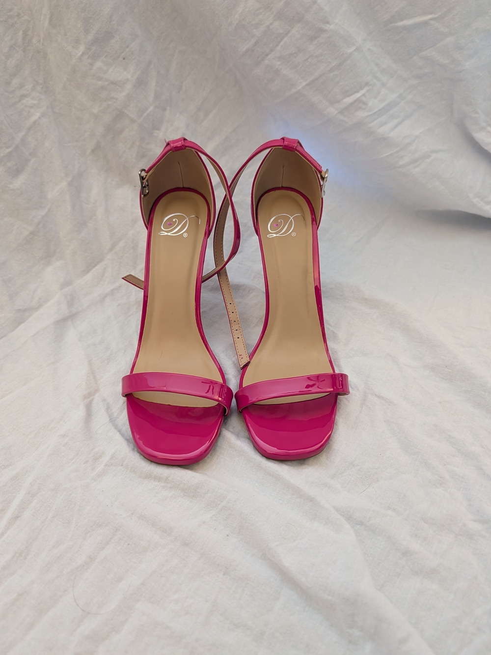 Delicious Hot Pink Patent Ankle-Strap High Heels